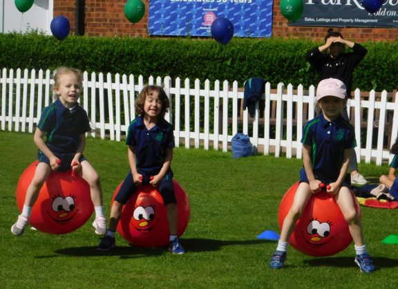 Space hopper race on Sports day