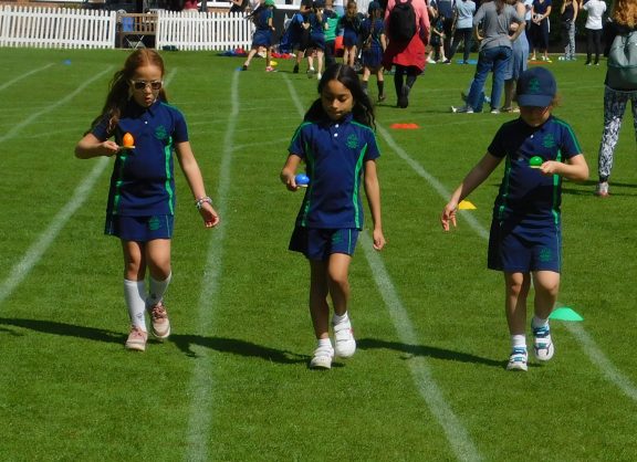 Egg and spoon race on Sports Day